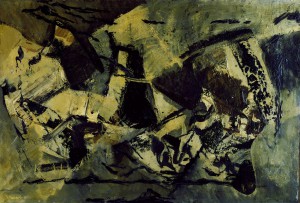 Paolo Schiavocampo Processione 62, 1964 Olio su tela, 69 x 105 cm Palermo, collezione Studio 71