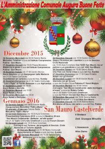 San Mauro Castelverde programma Natale 2015