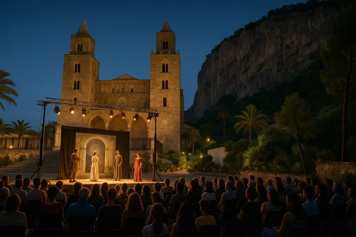 Spettacoli teatrali all'aperto a Cefalù: Il fascino di una serata sotto le stelle tra arte e natura