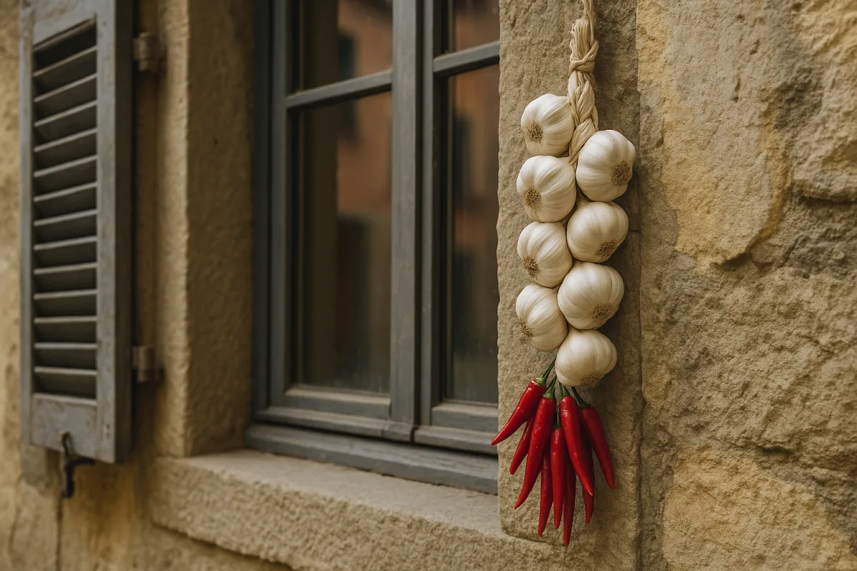 Perché gli abitanti appendono aglio e peperoncino alle finestre? Il significato oltre la semplice superstizione