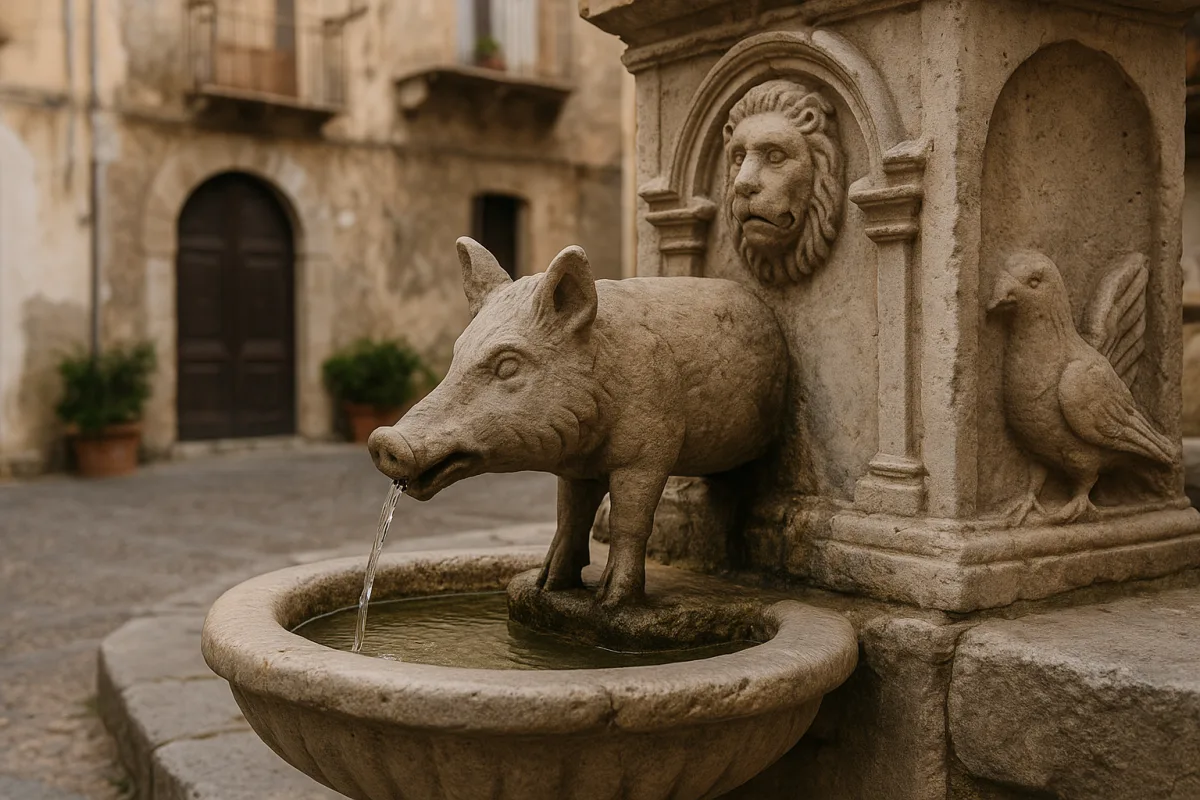 Curiosità sulle fontane storiche del centro di Cefalù: Gli animali nascosti nelle decorazioni