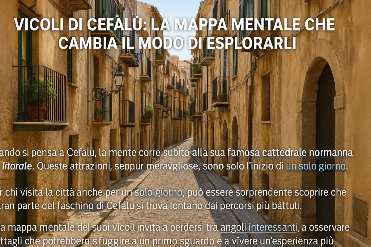 Vicoli di Cefalù: la mappa mentale che cambia il modo di esplorarli