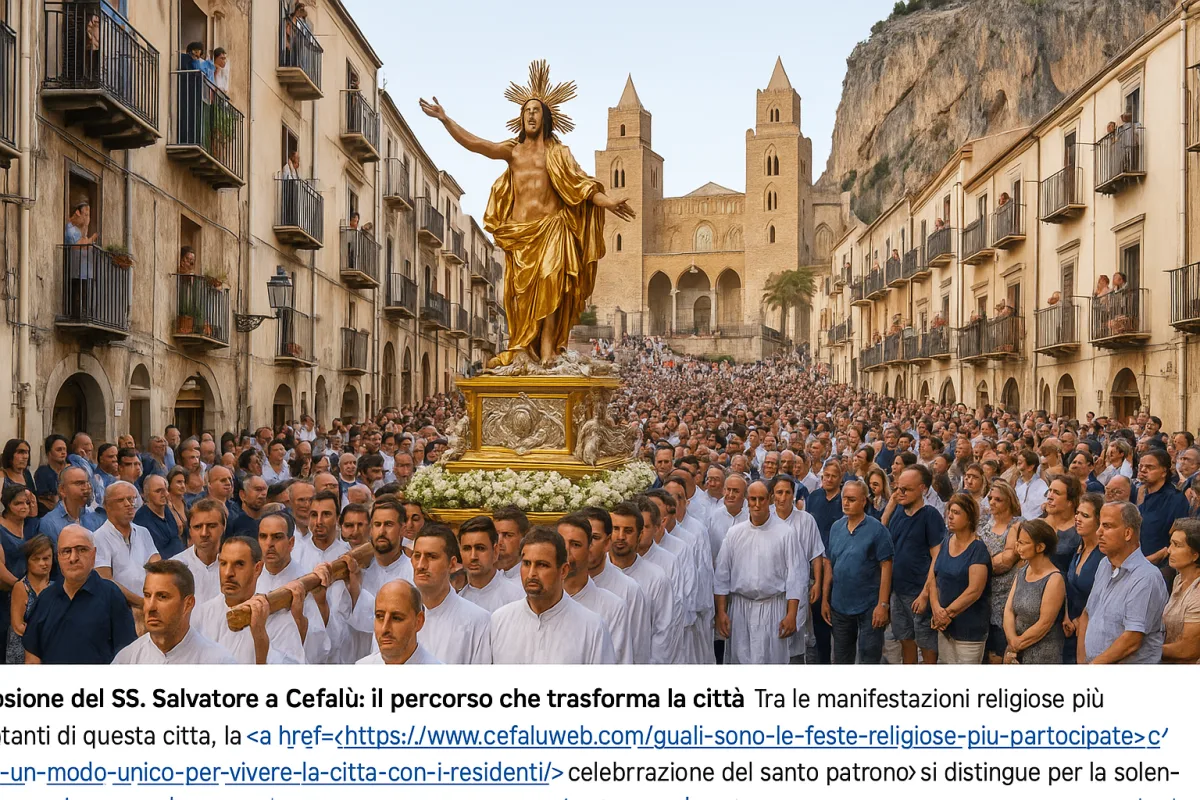 Processione del SS. Salvatore a Cefalù: il percorso che trasforma la città