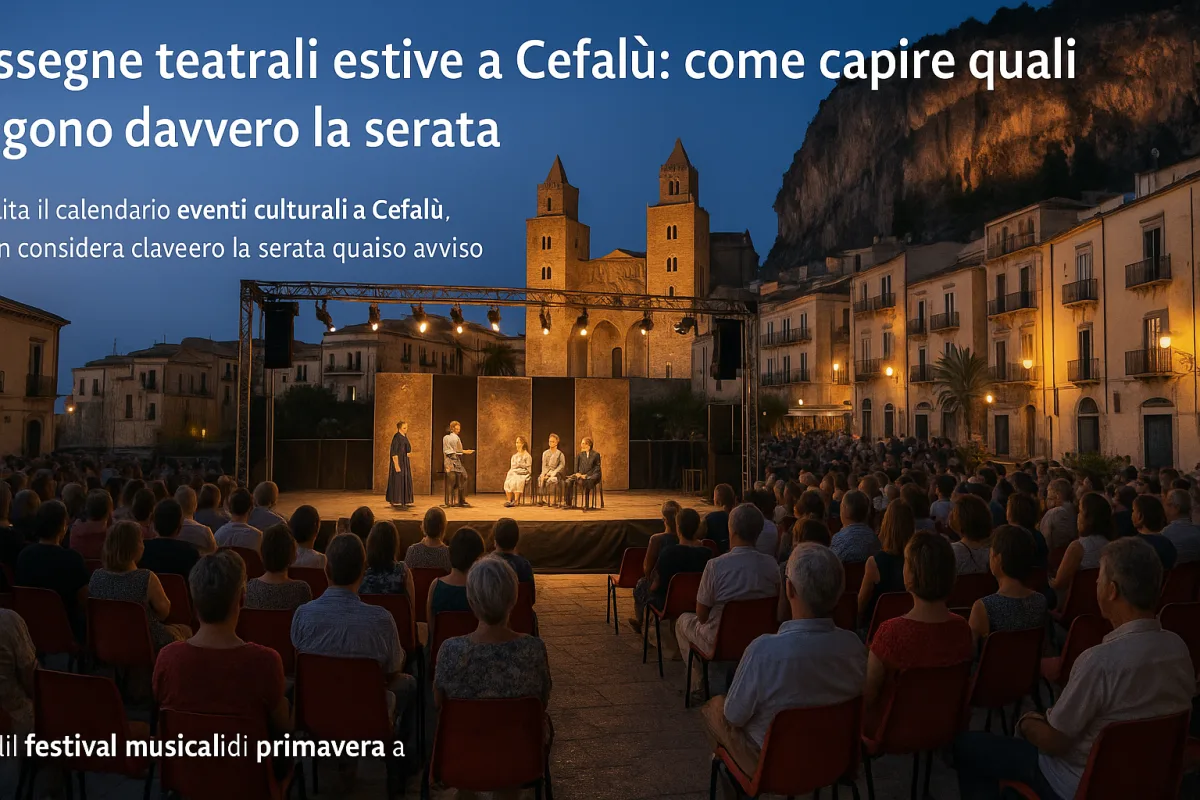 Rassegne teatrali estive a Cefalù: come capire quali valgono davvero la serata