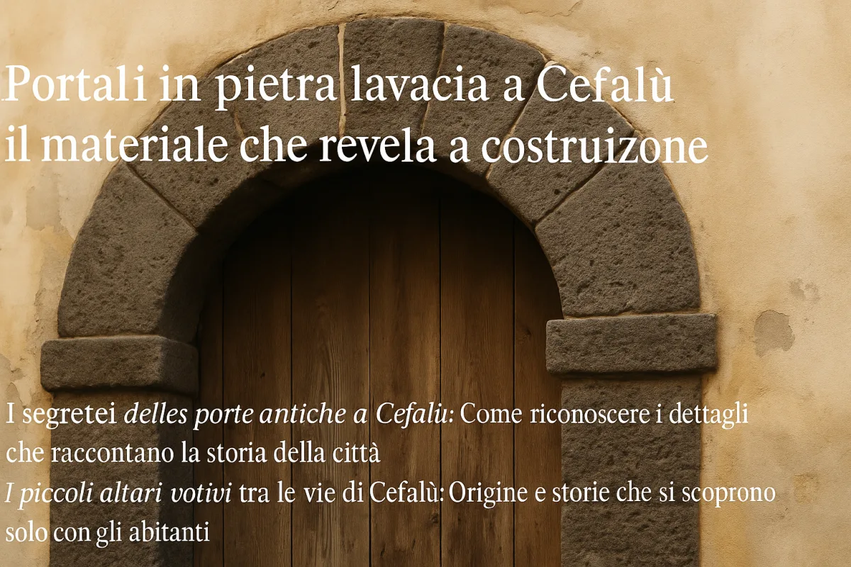 Portali in pietra lavica a Cefalù: il materiale che rivela l'epoca di costruzione