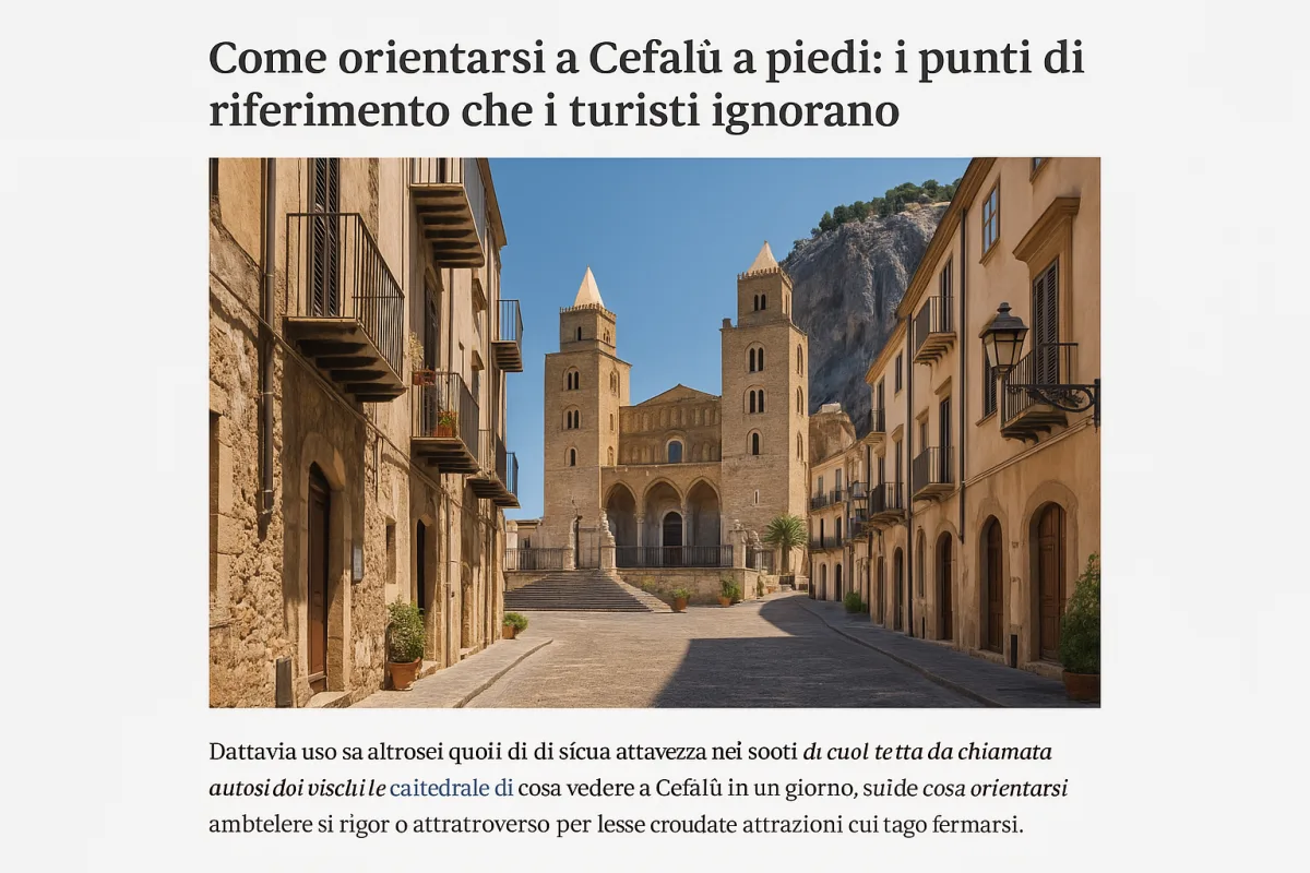 Come orientarsi a Cefalù a piedi: i punti di riferimento che i turisti ignorano
