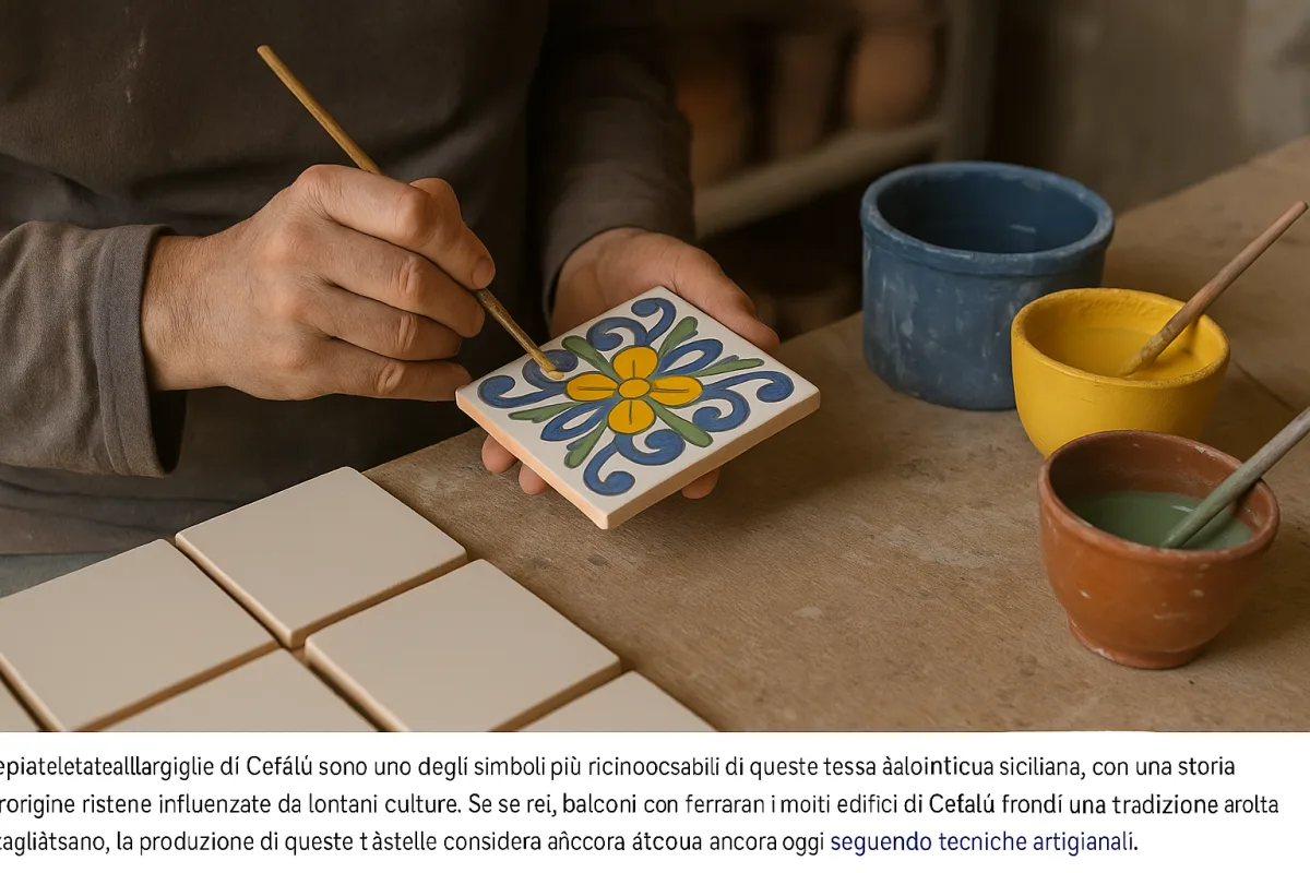 Tecniche artigianali delle piastrelle decorate di Cefalù: come si realizzano ancora oggi