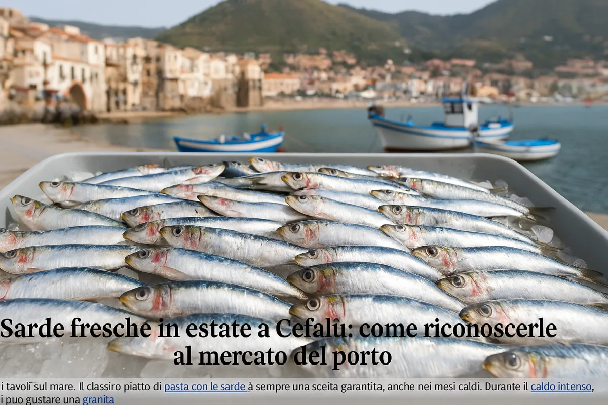 Sarde fresche in estate a Cefalù: come riconoscerle al mercato del porto