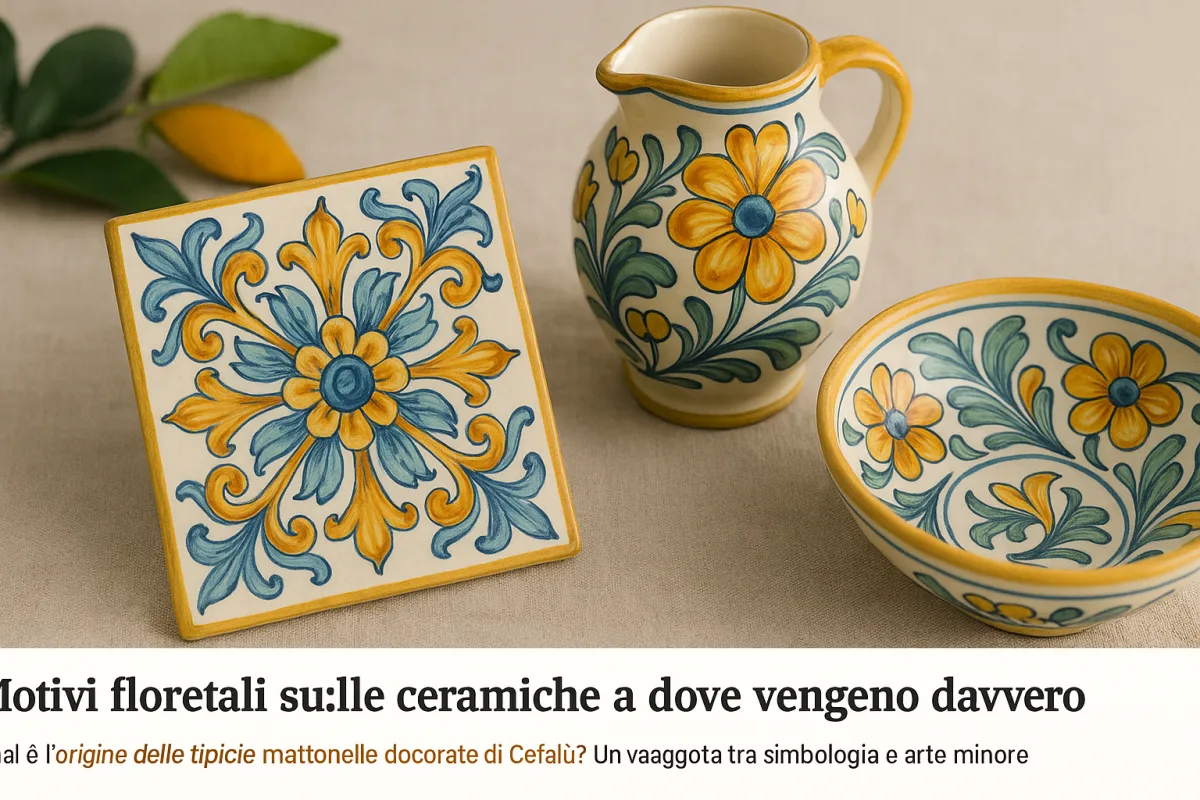 Motivi floreali sulle ceramiche di Cefalù: da dove vengono davvero quei disegni