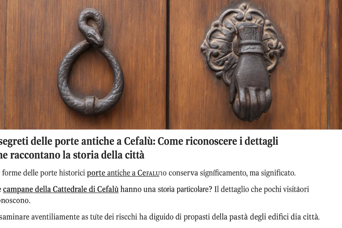 Battenti in ferro delle porte storiche di Cefalù: forme che non sono casuali
