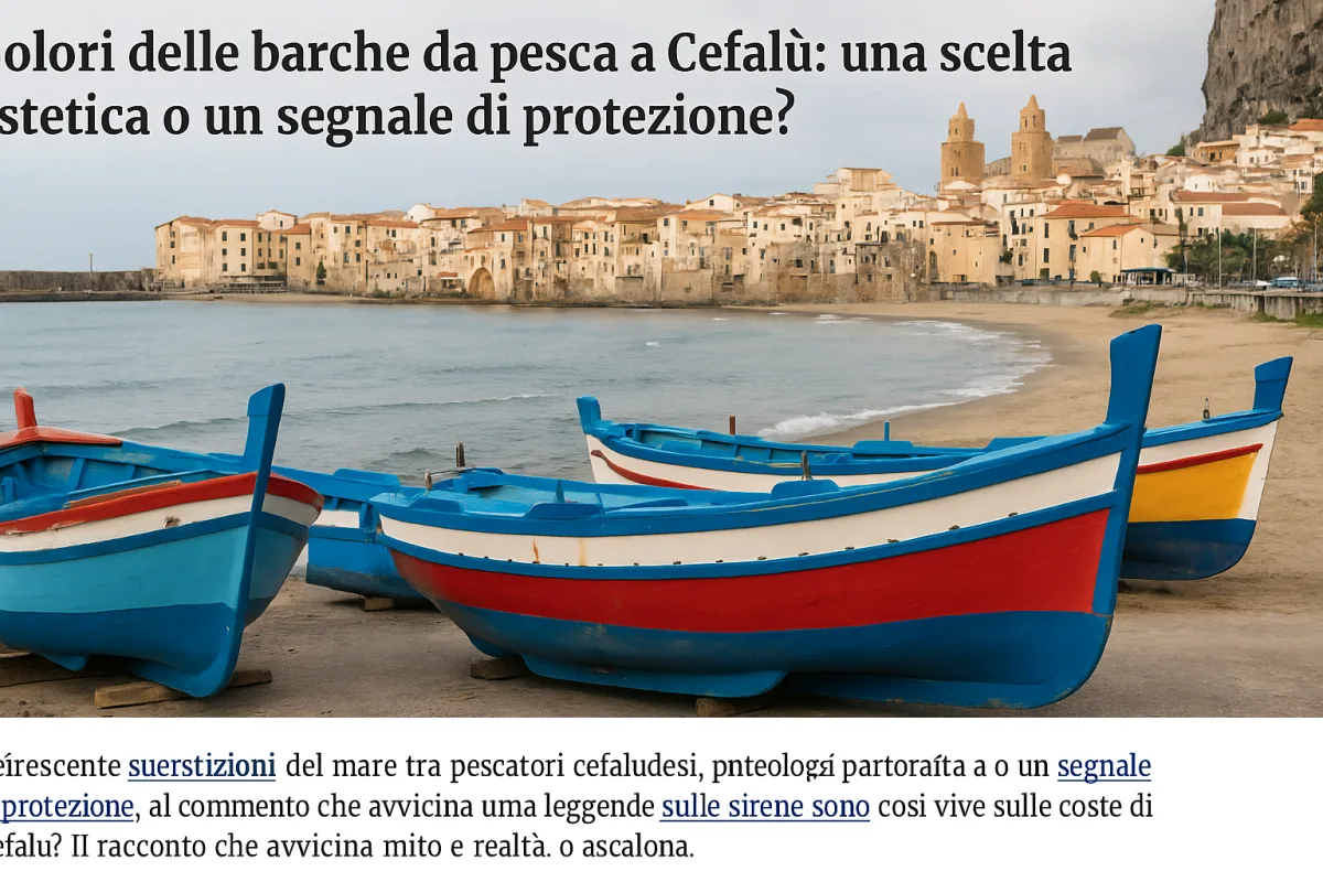 Colori delle barche da pesca a Cefalù: una scelta estetica o un segnale di protezione?