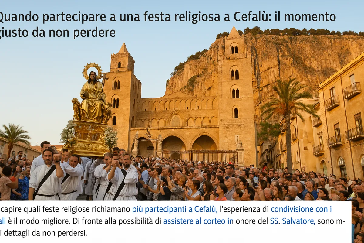 Quando partecipare a una festa religiosa a Cefalù: il momento giusto da non perdere