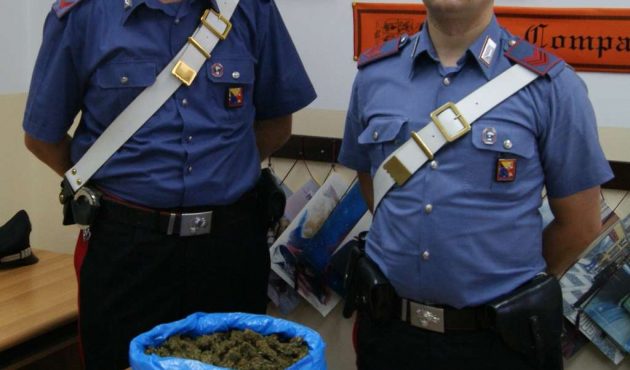 Un chilo di marijuana a casa. Spacciatore arrestato dai carabinieri
