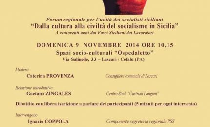 Lascari: i socialisti del PSS danno appuntamento a domenica per il forum regionale