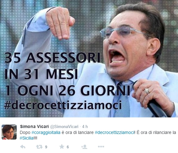 #decrocettizziamoci, Simona Vicari scatenata contro il governo regionale