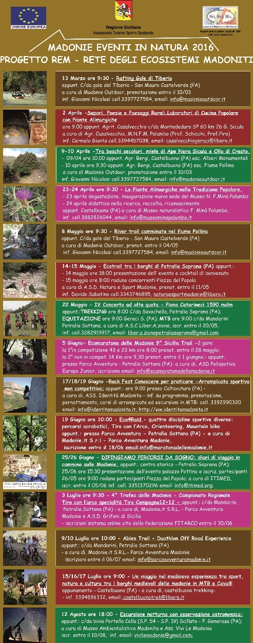 Castelbuono: presentazione degli “Eventi in natura 2016”