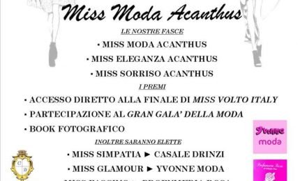 Miss Moda Acanthus 2017 a Collesano