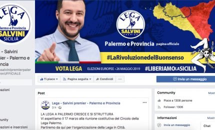 Inaugura la pagina Facebook ufficiale Lega Salvini Premier Palermo e provincia
